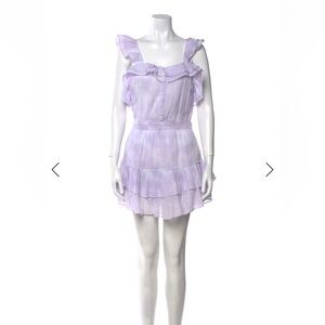 LoveShackFancy Lavender Ruffle Tie Dye Dress. Size S. Pristine